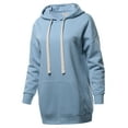 thumbnail image 2 of A2Y Women's Relax Fit Long Sleeve Kangaroo Pockets Hoodie Sweatshirts Spring Blue 2XL, 2 of 6
