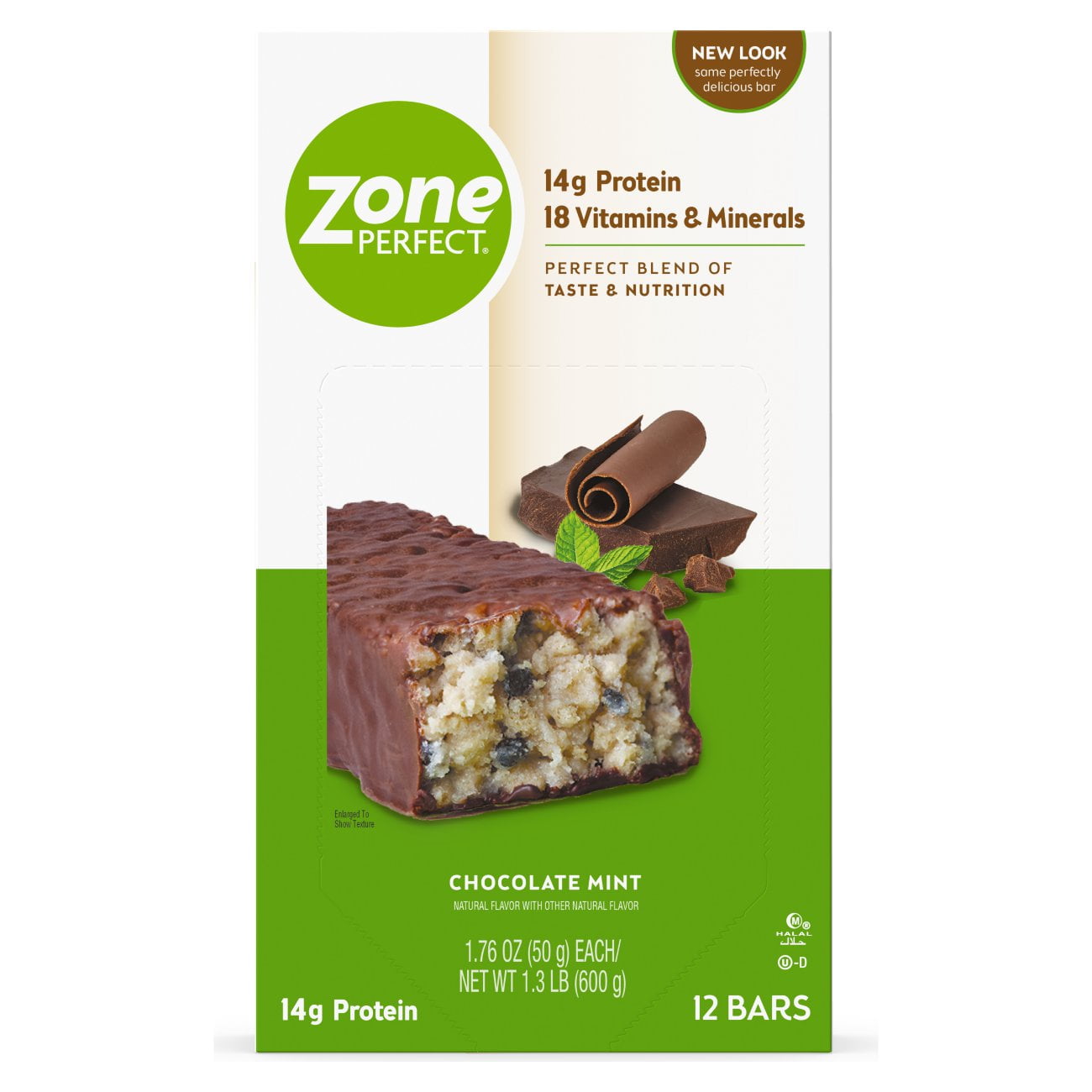 ZonePerfect Protein Bars, Chocolate Mint, 14g of Protein, Nutrition