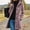 Purple, variant on Caywon Women's Hooded Button Front Coat, Long Sleeve Casual Outerwear Jacket with Pockets, Relaxed Fit Everyday Fall Layering Coat