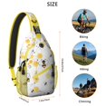 thumbnail image 5 of Bumble Bee Sling Backpack, Honeybee and Hive Print Crossbody Bag with Cute Pattern Design, Bee Lovers Travel Gift Idea, 5 of 5
