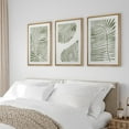 thumbnail image 3 of IDEA4WALL Framed Canvas Print Wall Art Set of 3 Retro Abstract Jungle Green Pastel Plants Wall Decor Nordic Nature Wilderness Botanical Prints Minimal Bohemian Artwork - Natural 16"x24"x3, 3 of 5