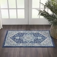 thumbnail image 3 of Nourison Tranquil Persian Indoor Rug Ivory Navy 2' x 4', 3 of 8