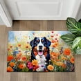 thumbnail image 4 of Welcome Spring Summer Bernese Mountain Dog Portrait Flower Blue Sky Doormat Berner Lover Gifts Indoor Outdoor Welcome Mat - 12001, 4 of 5