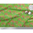 thumbnail image 2 of Soimoi Green Cotton Cambric Fabric Paint Brush Abstract Print Sewing Fabric Yard 56 Inch Wide, 2 of 3