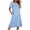 Light Blue, variant on Nightgowns for Women with Pockets Button Front Short Sleeve House Dresses Floral Print Mumu Dress