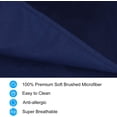 thumbnail image 2 of LiveComfort Drap Plat, Format Simple Drap Plat en Microfibre Brossée Ultra Douce, Lavable à la Machine, Infroissable et Respirant (Bleu Marine, Simple), 2 of 6