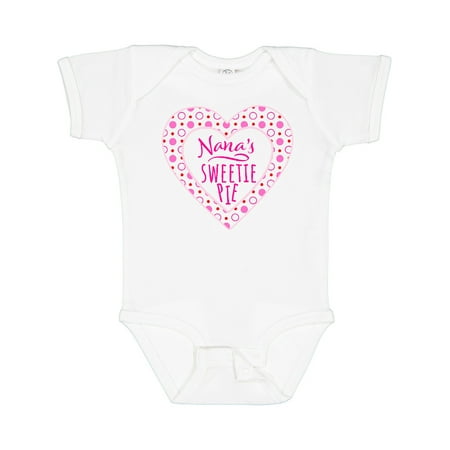 

Inktastic Nana s Sweetie Pie with Pink Hearts Gift Baby Boy or Baby Girl Bodysuit