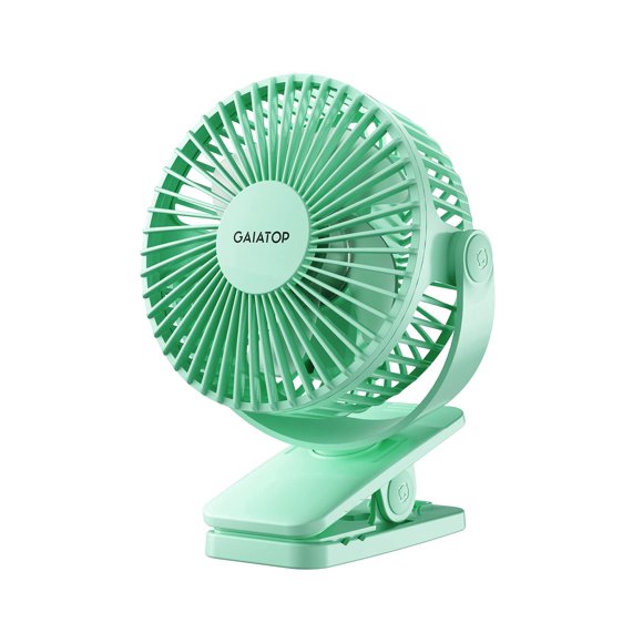 Ventilador con clip Gaiatop Gaiatop - Batería portátil (2000 mAh), color verde