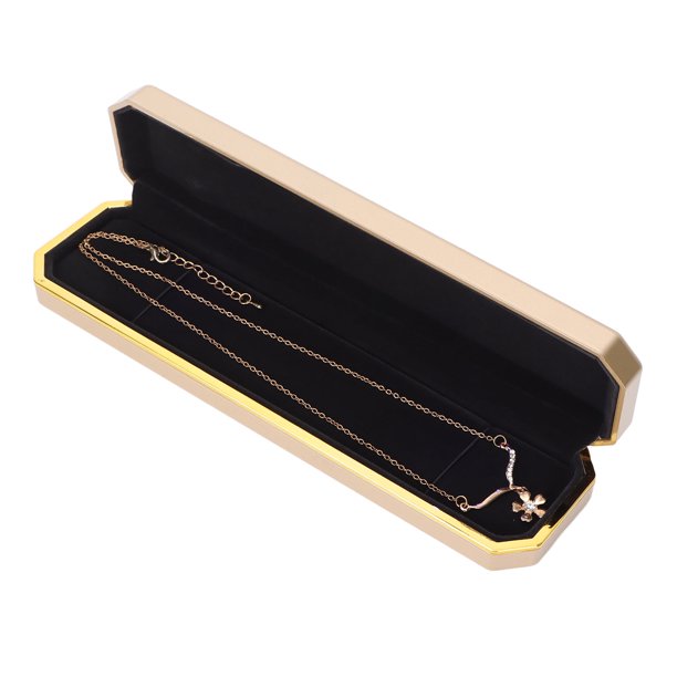 Caja de regalo para pulsera con LED flocado en el interior elegante estuche protector para guardar joyas con luz caja para colgante de collar caja para pulsera para compromiso ANGGREK Otros