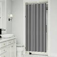 thumbnail image 3 of Farmhouse Shower Curtain Stall Heavy Duty Fabric Shower Curtain Quality Bathroom Decor for Showers Bathtubs RV, 36 x 72 inch, Grey, 3 of 3