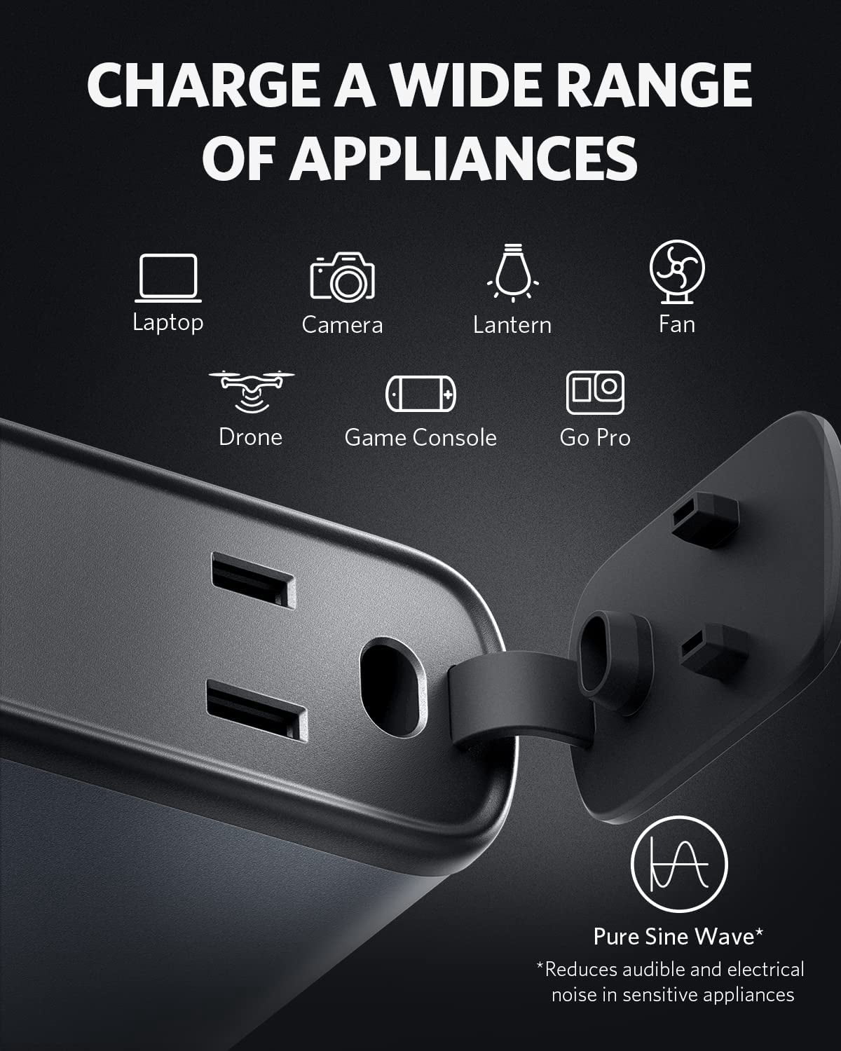 Anker Powerhouse 90, 87.6Wh Portable Charger with 100W AC Outlet/45W USB-C Power Delivery Port, Portable Power Bank for iPhone, Samsung Galaxy, iPad, MacBook, and More
