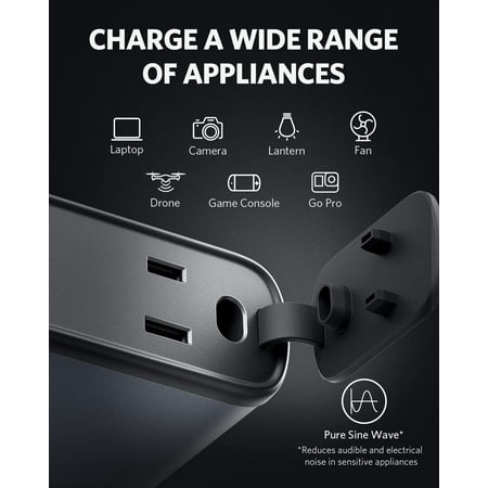 Anker - Powerhouse 511 Portable Power Station 87.6 Wh - Dark Gray