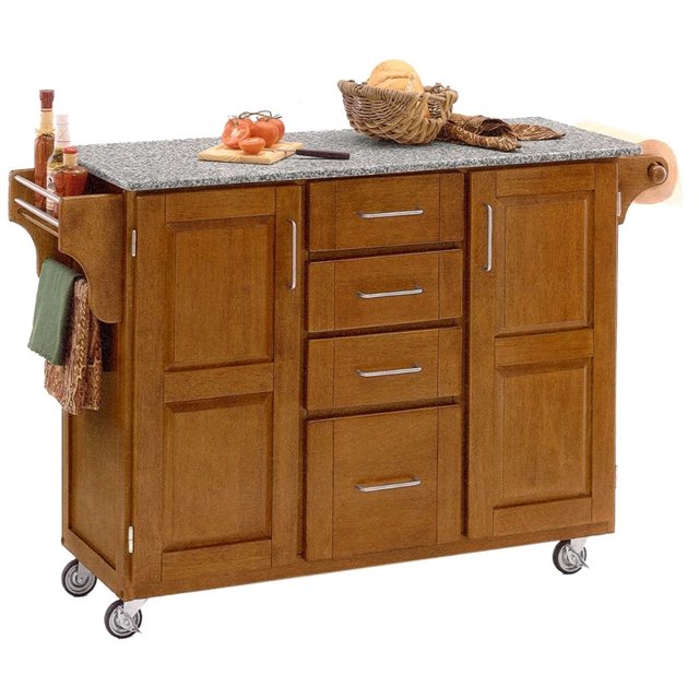 Homestyles Create-a-Cart Chariot de Cuisine à Rouler en Bois en Brun