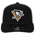 thumbnail image 2 of Men's New Era Black Pittsburgh Penguins Core Trucker 9SEVENTY Stretch-Snap Hat, 2 of 6