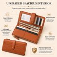 thumbnail image 2 of Beltzy Wallet for Women Leather Large Capacity Card Holder Ladies Phone Clutch Travel Long Purse, 2 of 8