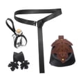 thumbnail image 4 of 5 piezas de bolsa de cinturón medieval, falda, senderismo, botella, accesorio de cosplay para Halloween Negro, 4 of 9