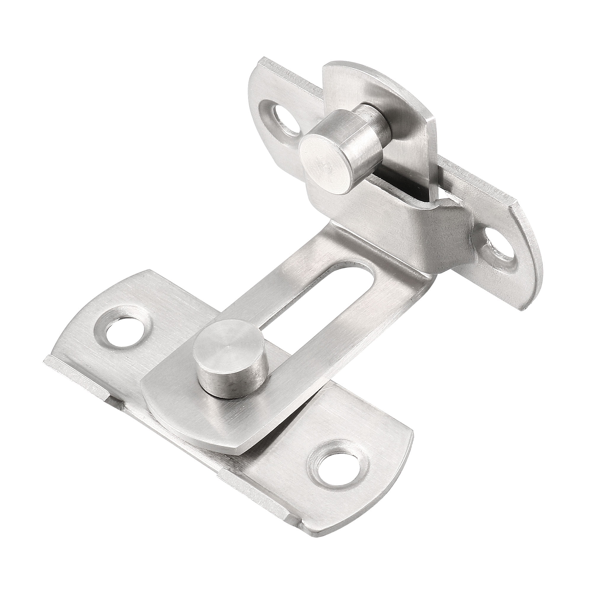 Uxcell 50x43x31mm 201 Stainless Steel 90 Degree Flip Door Latch Hasp Sliding Lock