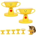 thumbnail image 1 of Bol pour Chat Réglable, Plat d'Alimentation Surélevé à 30° avec Support Incliné/bols Empilables/cinq Niveaux de Hauteur Réglables pour Chats et Chatons, Ensemble Ergonomique pour Nourriture et Eau pour Animaux (2 Pcs-Céramique), 1 of 8