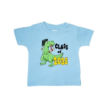 

Inktastic Class of 2035 green dinosaur with cap and diploma Gift Baby Boy or Baby Girl T-Shirt