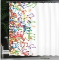 thumbnail image 4 of Ambesonne Music Shower Curtain, Rhthm Tempo Melody, 69"Wx70"L, Multicolor White, 4 of 5