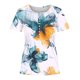 thumbnail image 4 of Tops de Algodón para las Mujeres Impreso V-Cuello Botón de Manga Corta, Blusa de Estante de Imitación Casual, 4 of 4