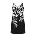 thumbnail image 6 of Fznquz Summer Women Dresses Black Floral Sundress Mini Tank Dresses Beach Casual V Neck Dresses for Women 2026 Trendy, 6 of 6