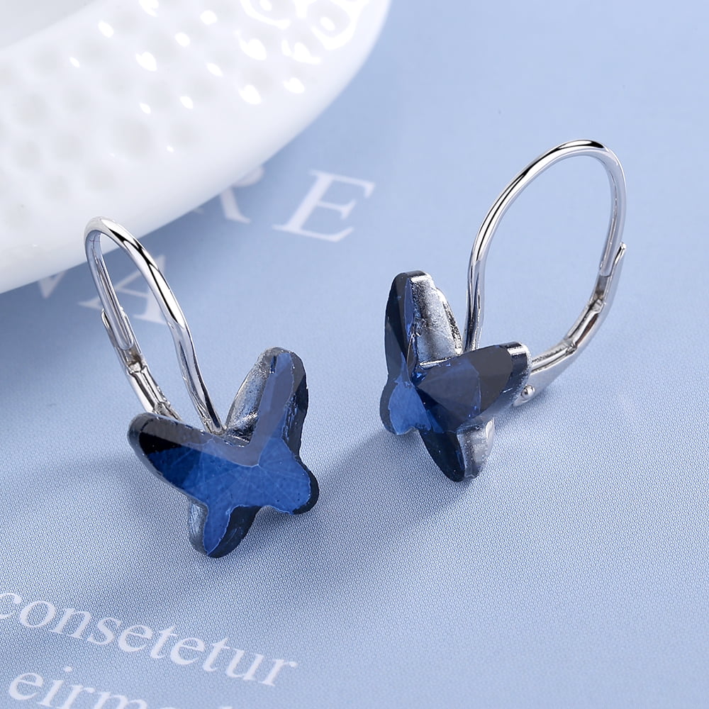 Swarovski crystal butterfly earrings clearance