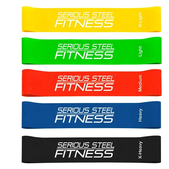 Serious Steel Fitness Mini Loop Resistance Bands (10",12") | Hip and Glute Bands