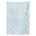 thumbnail image 3 of Ambesonne Shells Tablecloth Rectangular Table Cover, Aquatic Watercolor Motif, 60"x90", Pale Blue White and Blue, 3 of 4
