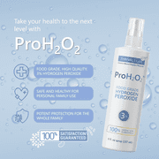 ProH2O2 Food Grade Hydrogen Peroxide 3%, Natural Cleaner by Thrival Labs, Combo - 8 Ounce Spray plus 32 Ounce Refill (Pack of 4)