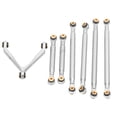 thumbnail image 1 of Pull Rod Tie Rod Kit For 1/24 RC Car, Aluminum Alloy High Accuracy Pull Rod Tie Rod Kit RC Car Spare Parts  For 1/24 Rc Cars For Model Car Silver, 1 of 8