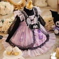thumbnail image 2 of Vestido de princesa de punto para niñas de dibujos animados Kuromi para otoño e invierno, conjunto de falda de primavera Sanrio My Melody Lolita, regalo de Halloween para niños, 2 of 3