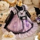 thumbnail image 2 of Vestido de princesa de punto para niñas de dibujos animados Kuromi para otoño e invierno, conjunto de falda de primavera Sanrio My Melody Lolita, regalo de Halloween para niños, 2 of 3