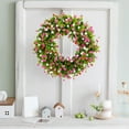 thumbnail image 2 of SLYNSHome Spring Wreaths for Front Door 18 Inch Artificial Summer Wreath Lavender Wreath with Wildflowers for Home Wall Farmhouse Easter Holiday Party, 2 of 6