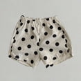 thumbnail image 4 of Mitankcoo Cotton Shorts for Toddler Girls Polka Dot Print Elastic Waist Short Pants Summer Daily Casual, 4 of 5