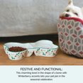thumbnail image 3 of Pfaltzgraff Winterberry Dolomite Divided Pet Bowl, 3 of 8