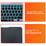 Luminous Wireless Keyboard Rechargeable Touchpad Keyboard Bluetooth Keypads for Phone PC Tablet Gaming Black