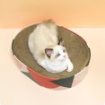 thumbnail image 6 of Bowl Shaped Cat Scratcher 16" - Round Cardboard Cat Bed and Scratcher in One, for Lounging and Scratching, 6 of 9