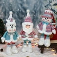 thumbnail image 1 of Muñeco Navideño de Papá Noel y Muñeco de Nieve con Purpurina, 41 Cm, de Tela | Piernas Extensibles | Regalo Navideño - 1 Unidad, 1 of 6