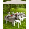 thumbnail image 4 of Hokiten Outdoor Tablecloths with Umbrella Hole & Zipper, Rustic Star Brown 54x80 Inch Tablecloth Rectangle, Retro Country Farmhouse Aesthetic Waterproof Table Cloth, Patio/Pool/Picnic Table Covers, 4 of 7