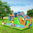 thumbnail image 2 of Costway Inflatable Water Slide Giant Splash Pool with Dual Climbing Walls & 680W Blower, 2 of 10