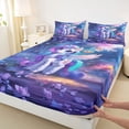 thumbnail image 4 of Erosebridal 3D Cartoon Unicorn Queen Sheet Sets For Kids,Cute Magic Animal Bed Set 4pcs, 4 of 6