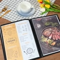 thumbnail image 4 of 1Book 8.27 x 11.69 Inch Restaurant Menu Covers Holder 4 Page 8 View Menu Covers Transparent Menu Folder Fits A4 Size Paper Menu Book Holders for Restaurant Hotels Bars Cafes, 4 of 6