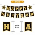 thumbnail image 1 of Decoraciones de Año Nuevo 2025 Banner de Feliz Año Nuevo Negro Decoraciones de Nochevieja Suministros para Fiestas de Nochevieja Letrero de Feliz Año Nuevo, 1 of 5