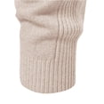thumbnail image 2 of Gibobby Suéter para hombre Suéter de Punto a Rayas para Hombre Suéter para Hombre(Caqui,Chica), 2 of 5