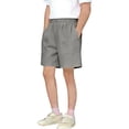 thumbnail image 3 of Liyamei Boys Athletic Shorts with Pockets for Summer Sports Wear Size 5-14,Grey, 3 of 7