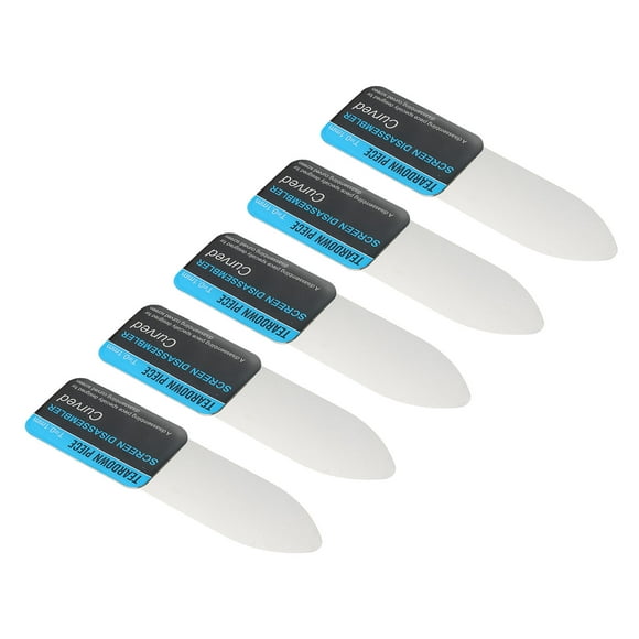 Spudger curvado plano de metal de acero inoxidable de 0.1 mm, herramienta de apertura ultra delgada para reparación de teléfonos móviles, paquete de 5