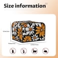 thumbnail image 5 of Lsque Yellow White Daisy Pattern Print 4 Slice Toaster Cover , Kitchen Appliance Dustproof Protector , Toaster Protector Dustproof Kitchen Appliance Cover, 5 of 7
