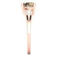 thumbnail image 3 of Solitaire Engagement Ring for Women - 1ct Yellow Moissanite in 18K Rose Gold Promise Ring, 3 of 6