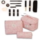 thumbnail image 4 of Pisexur Belleza Maquillaje Bolsa de cosméticos portátil acolchada de gran capacidad, bolsa de almacenamiento floral acolchada, bolsa de almacenamiento para artículos de tocpara mujeres y hombres, 4 of 5
